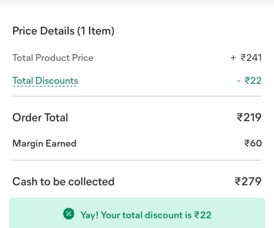 Margin Earned in Reselling Business