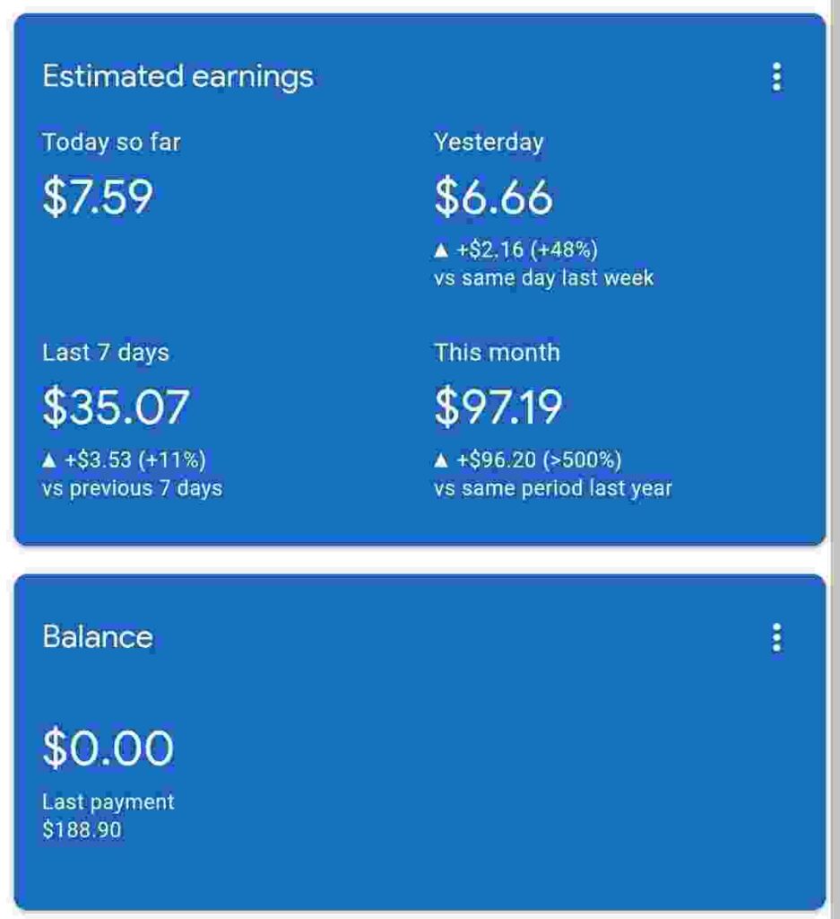 Adsense Earning Proof 1