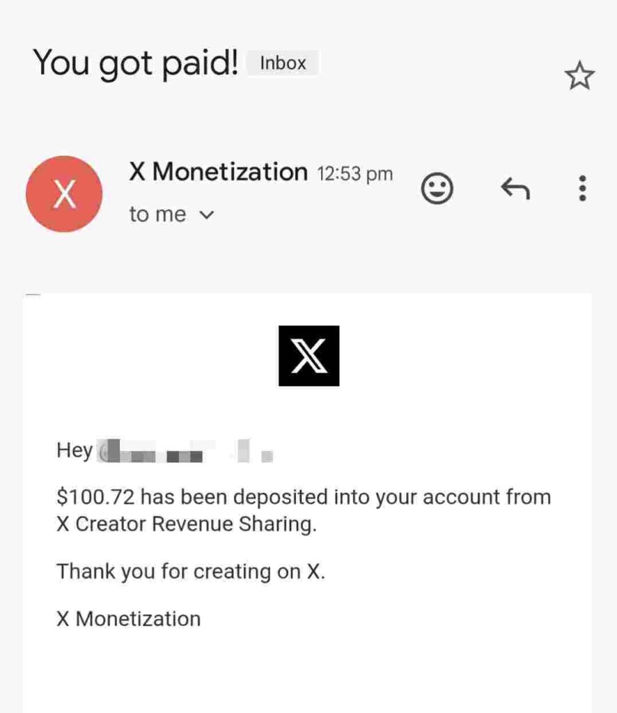 Twitter Payment Proof